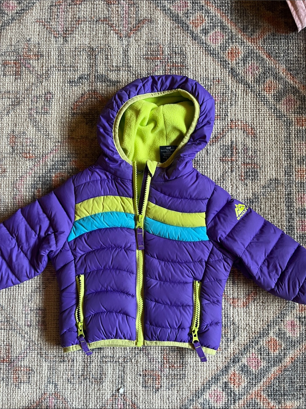 Snozu Purple Jacket with Lime & Teal Accents